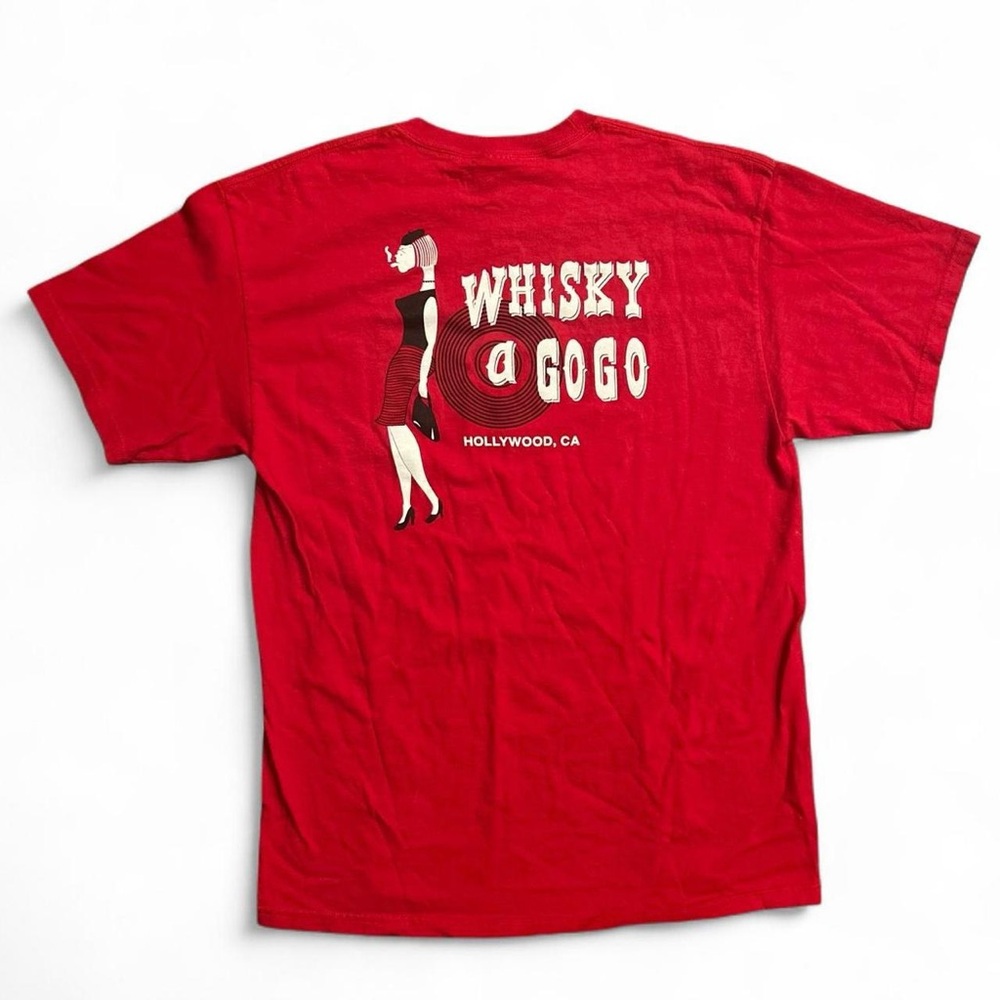 Vintage Whisky a Go Go Hollywood Red T-Shirt Large